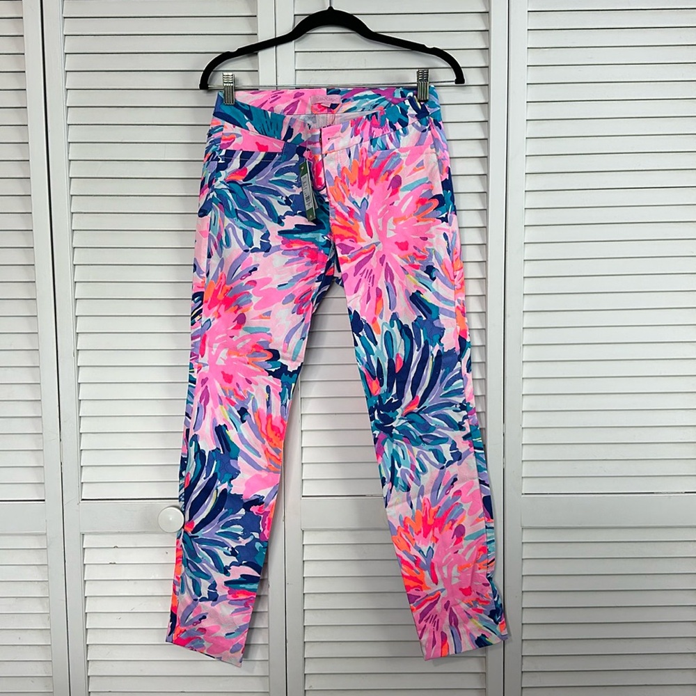 NWT Lily Pulitzer Kelly skinny ankle pant multi off tropic 2